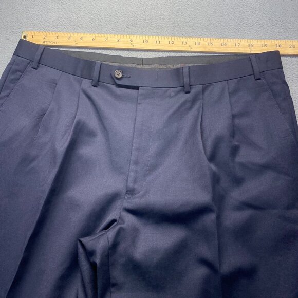 Lauren Ralph Lauren, Dress Pants Mens Size 40X32,Pleated,100% Wool,Blue - Picture 4 of 8